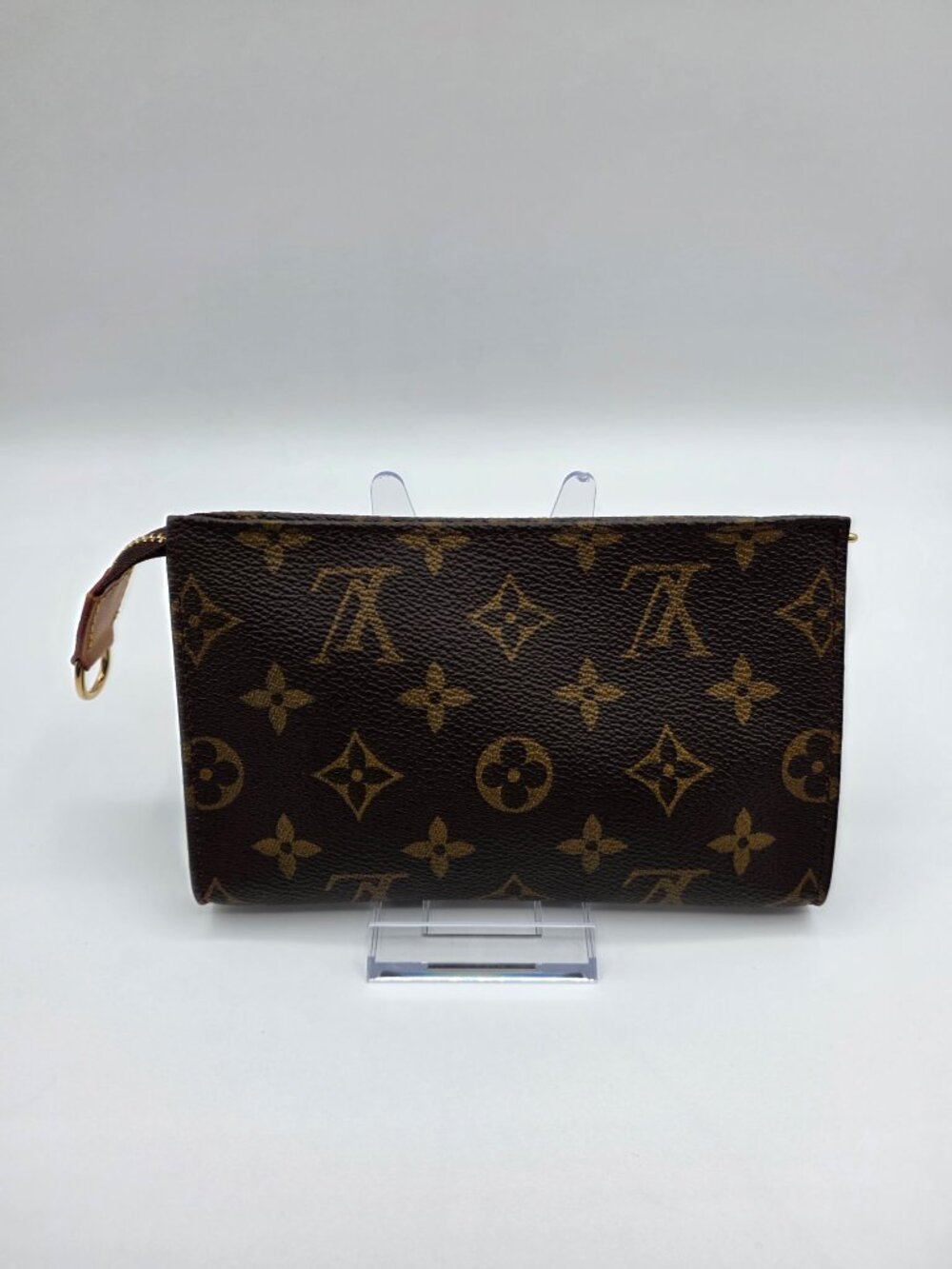Louis Vuitton Monogram Mini Pochette Key Pouch Zip Coin Card Holder Brown Canvas - Picture 2 of 14
